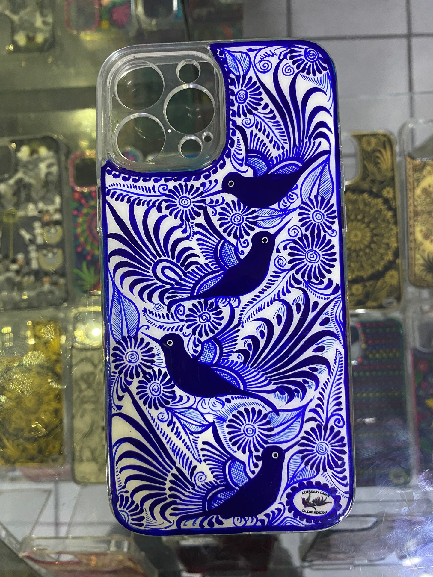 colibríes diseño de talavera para iPhone