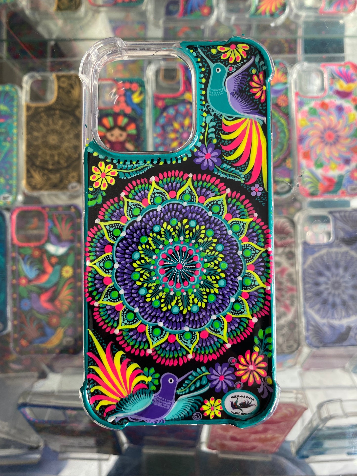 mándala fluorescente para iPhone