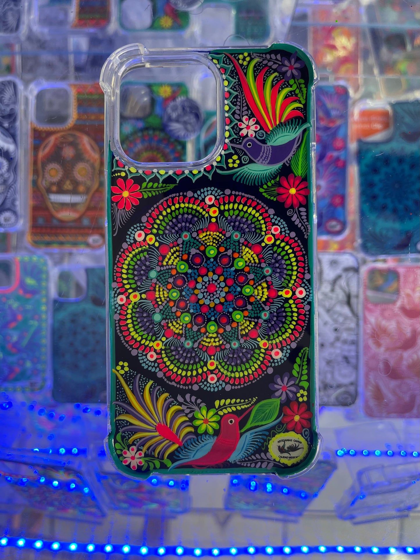 mándala estilo puntillismo colorido para iPhone