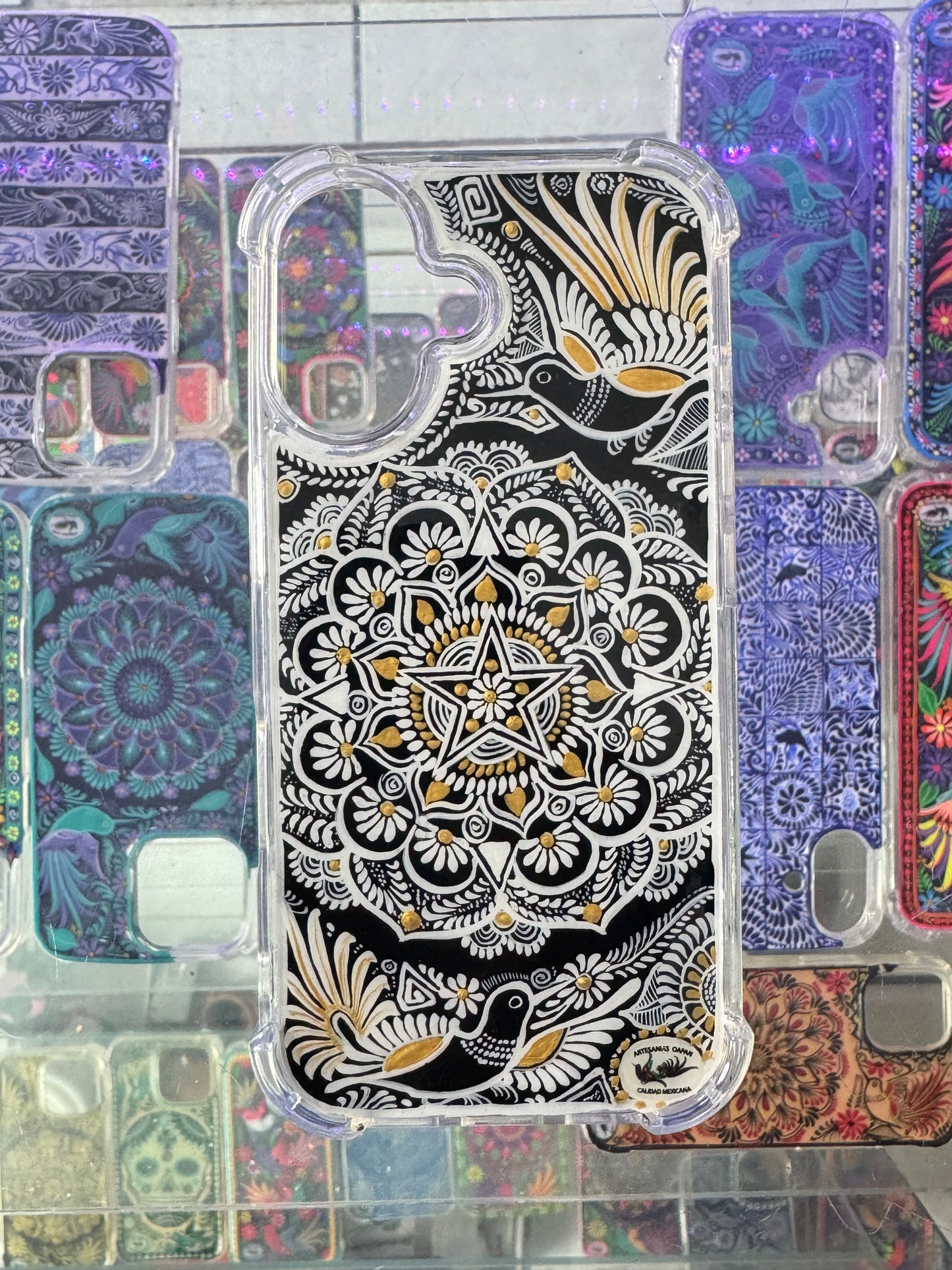 Mándala estrella floral funda para iPhone